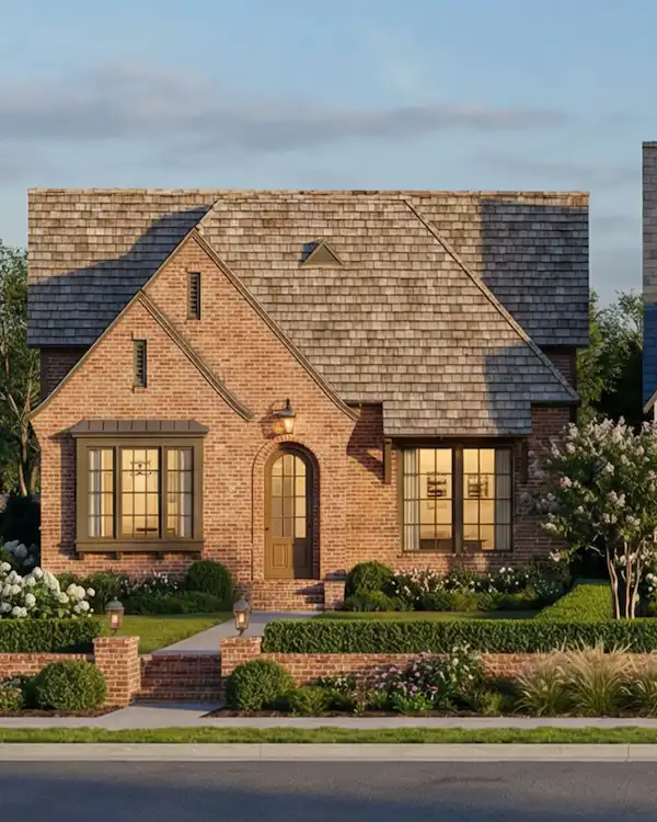 Custom Village Cottage home rendering at Lot 65 — Benton at Magnolia Woods